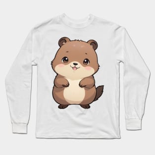 Kawaii Chibi Groundhog - PanfurWare LLC Long Sleeve T-Shirt